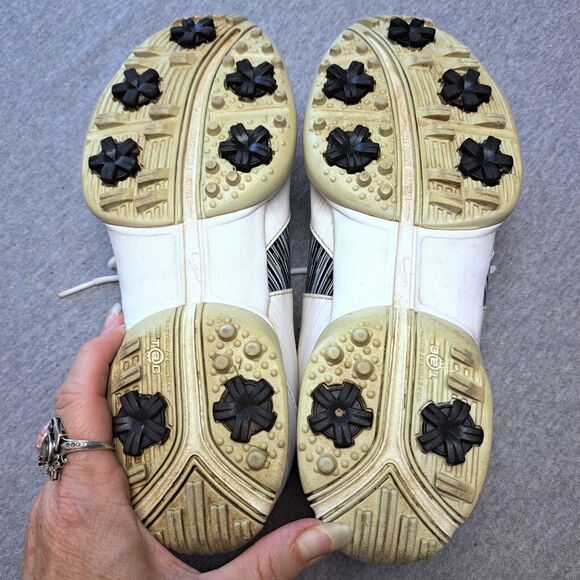 NIKE DELIGHT V LADY GOLF SHOES WOMENS SIZE 7.5 WHITE SOFT SPIKE POWER CHANNEL - Picture 6 of 10